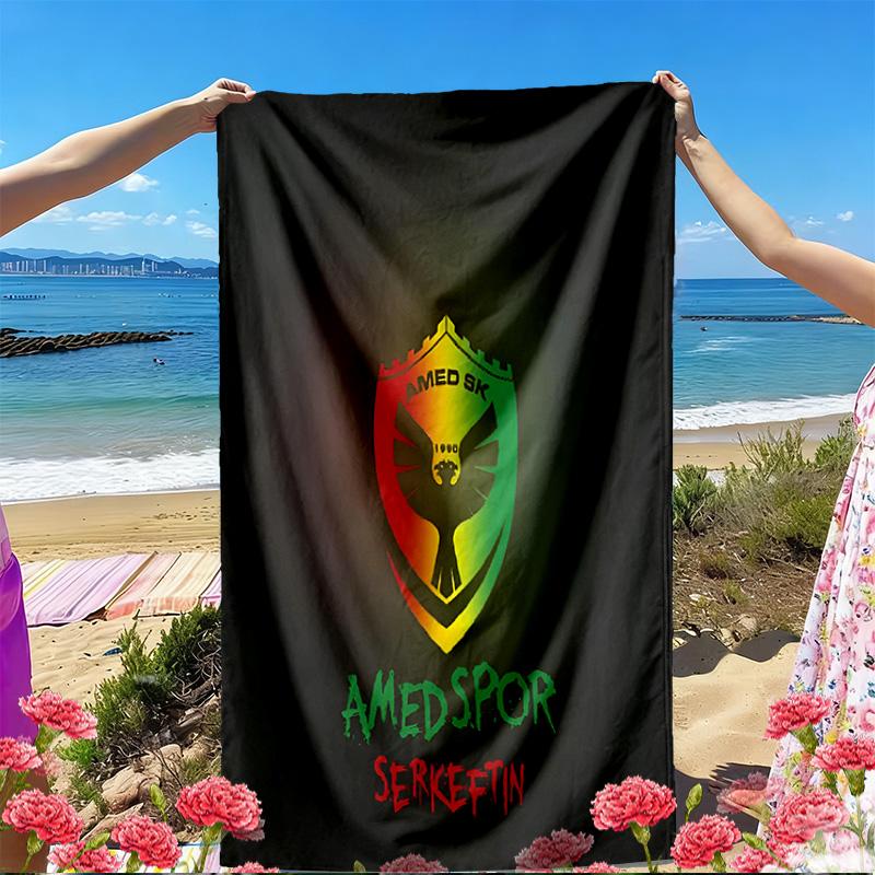 Amed SK Print Beach Towel, Versatile Lightweight Absorbent Beach Towel for Pool Surf Yoga Bathroom, Perfect Birthday Holiday Gift
