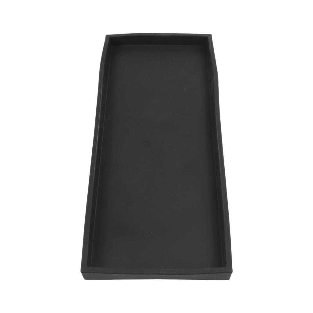 Countertop Holder Sponge Holder Black Vanity Organizer Waterproof Material Modern Aesthetic Multiple Purposes Warp Resistant