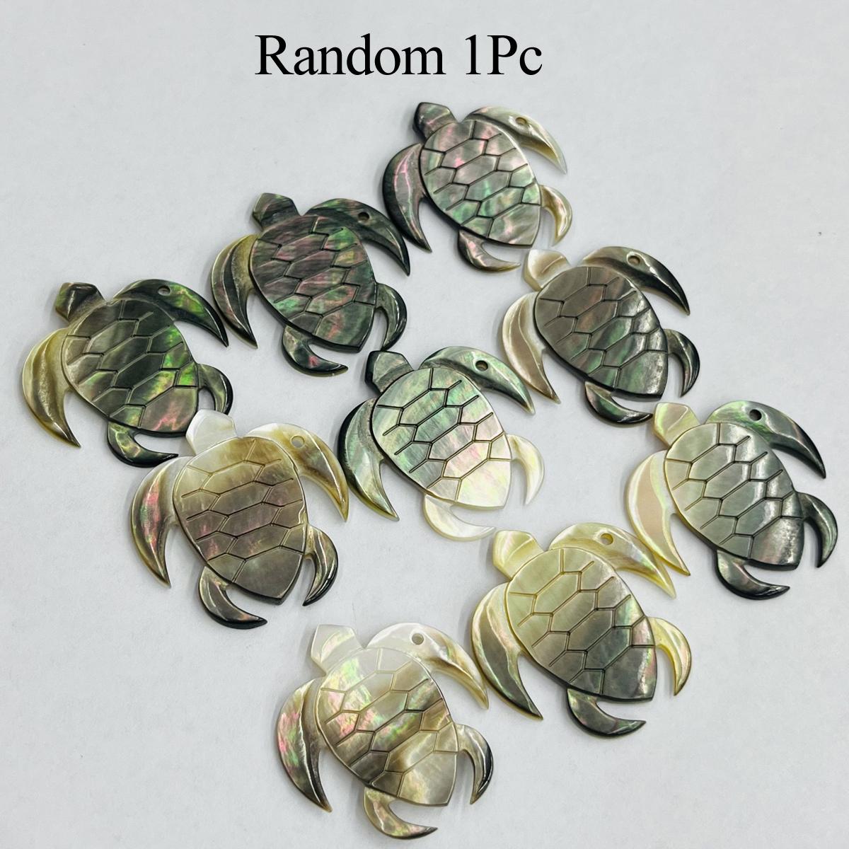 

1 шт., Потрясающий кулон из натуральной раковины морской черепахи - Талисман удачи Бохо Пляжные украшения для женщин, Значимый подарок на день рождения и для летнего отпуска 1Pc/30×31mm