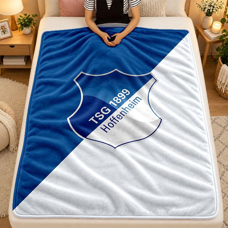 Couverture en Flanelle TSG Hoffenheim FC Couverture Douce et Chaude pour Canapé Lit Intérieur Salon
