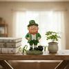 Costeam Leprechaun Figurine Decorative Ornament,Festive Craft For St Patrick’s Day Home Decor And Holiday Display