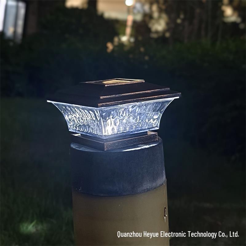 Dual Color Solar Garden Pillar Lights – Waterproof Chinese Retro Style for Fence and Gate Posts