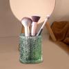 Makeup Brushes Storage Holder Cosmetic Box for Countertop Home Table Green