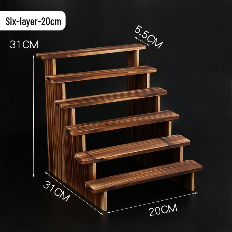 Solid Wood Display Rack for Action Figures, Collectibles, and Succulents