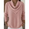 Nouveaux hauts et pulls unis à manches longues pour femmes pour l'automne et l'hiver