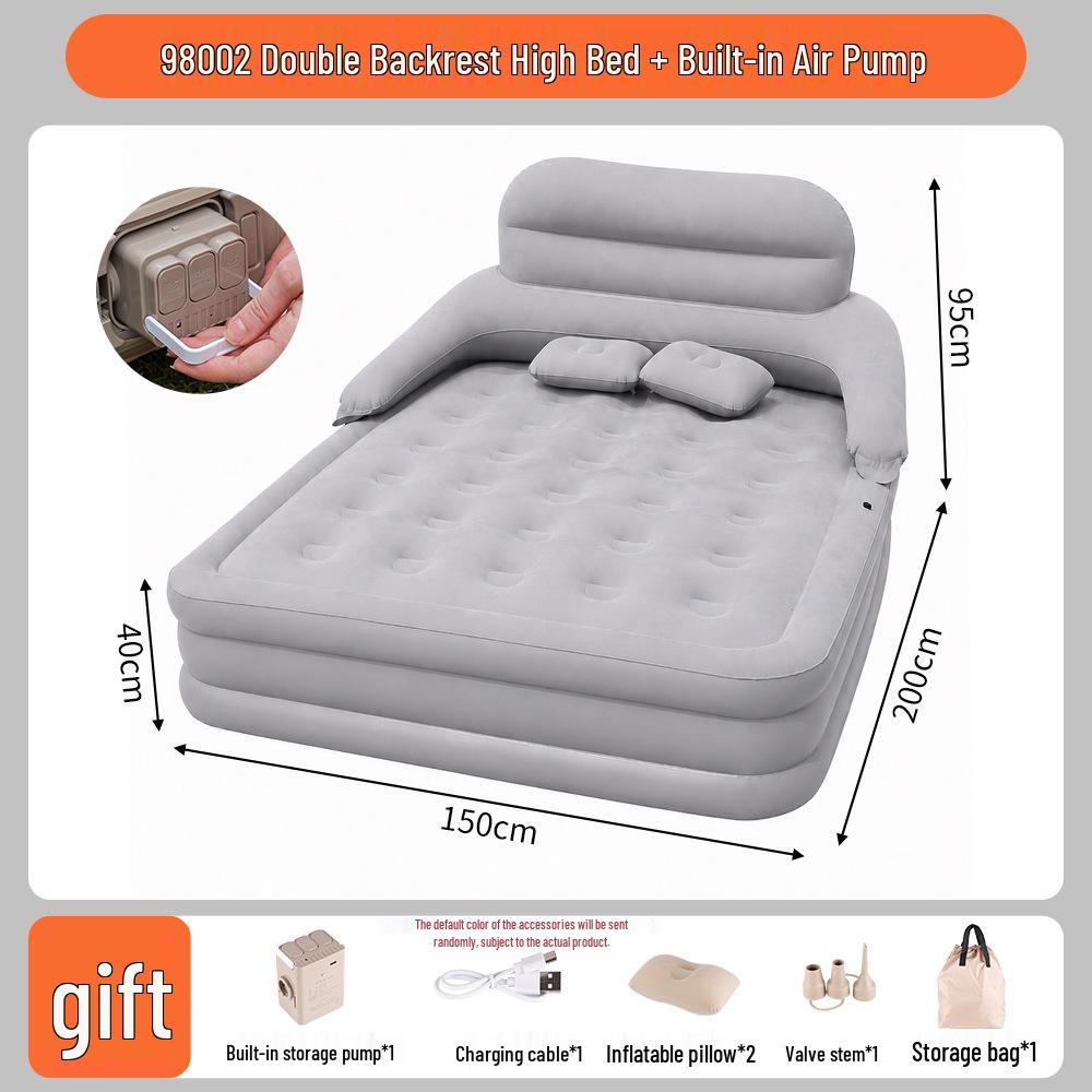 Popular Outdoor PVC Inflatable Mattress with Detachable Backrest Sofa Bed