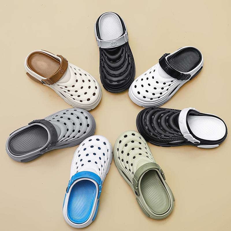 Fashion Clogs Men Sandals Lightweight Breathable Slip-On Sandals Non-Slip Water Shoes for Summer Beach Sandals