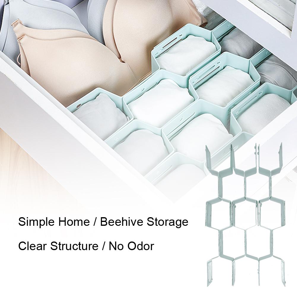 12pcs Drawer Divider Storage Shelves Household Storage Organizer Partition Underwear Drawer BoardLight Blue