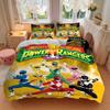 Set Biancheria da Letto 3 Pezzi Mighty Morphin Power Rangers - 1 Copripiumino Morbido + 2 Federe, Lavabile in Lavatrice - Adatto a Tutte le Stagioni, Regalo Perfetto per Fami
