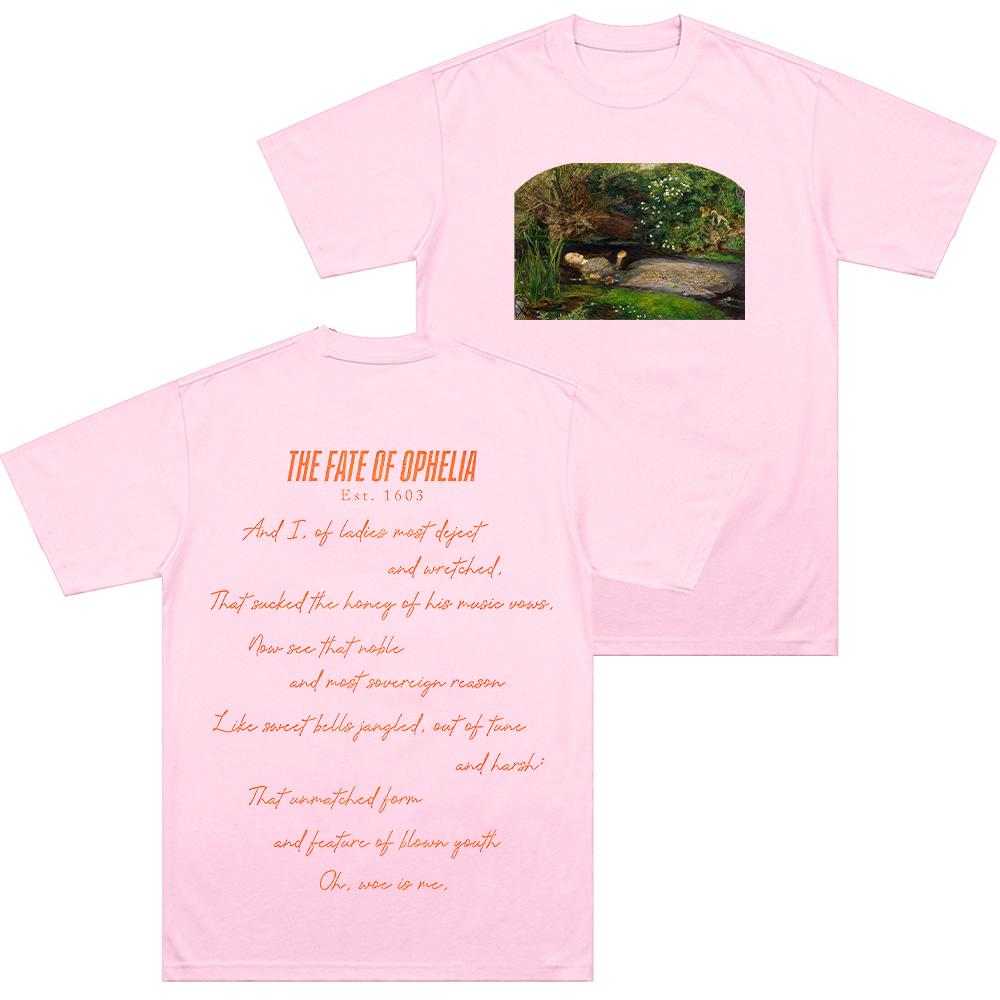 

The Fate of Ophelia T Shirts TS Ophelia Music Clothing Unisex Cotton Y2K Top The Life of A Showgirl Fan Lovers Gift T-shirt Soft XS рожевий