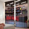 2Pcs Modern Garage Curtain Interior Repair Tools Toolbox Tools Shelf Curtain For Mechanic Theme Party Decorations