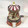 1PC 18-tone Sky City Rotating Music Box Carousel Christmas Gift Birthday Gift Creative Resin Crafts