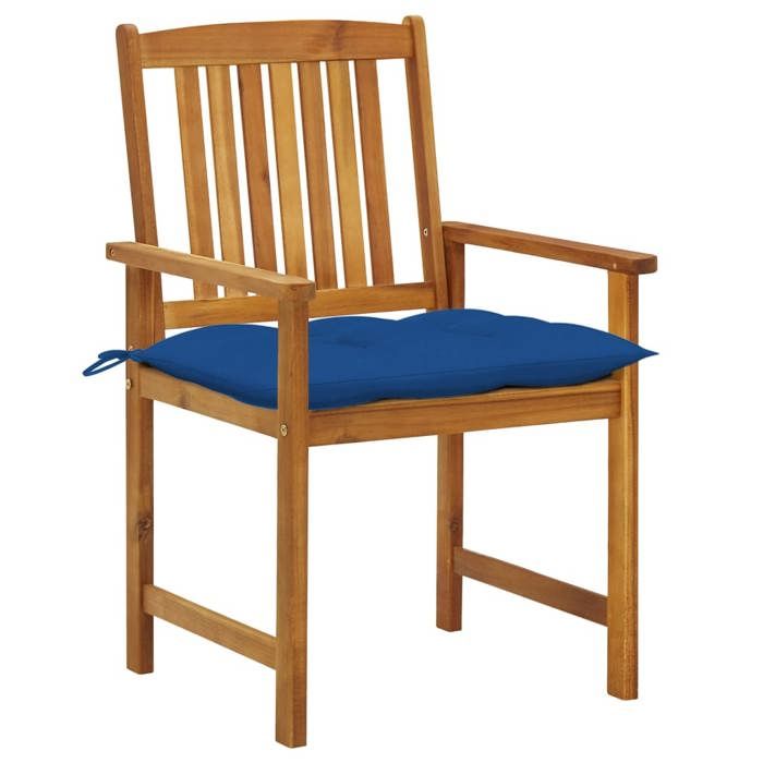 Maison Exclusive - Garden Chairs with Cushions, Set of 8, Solid Acacia Wood