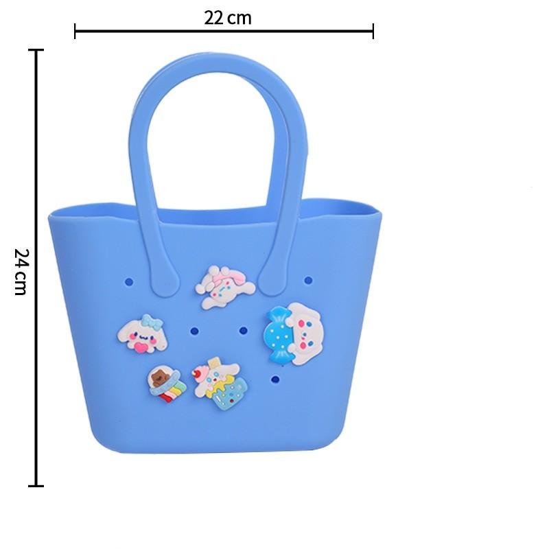 EVA Strand Hollow Bogg Bag Tragbare Reise Wasche Gummi Wasserdichte Handtasche DIY Loch Strandtasche