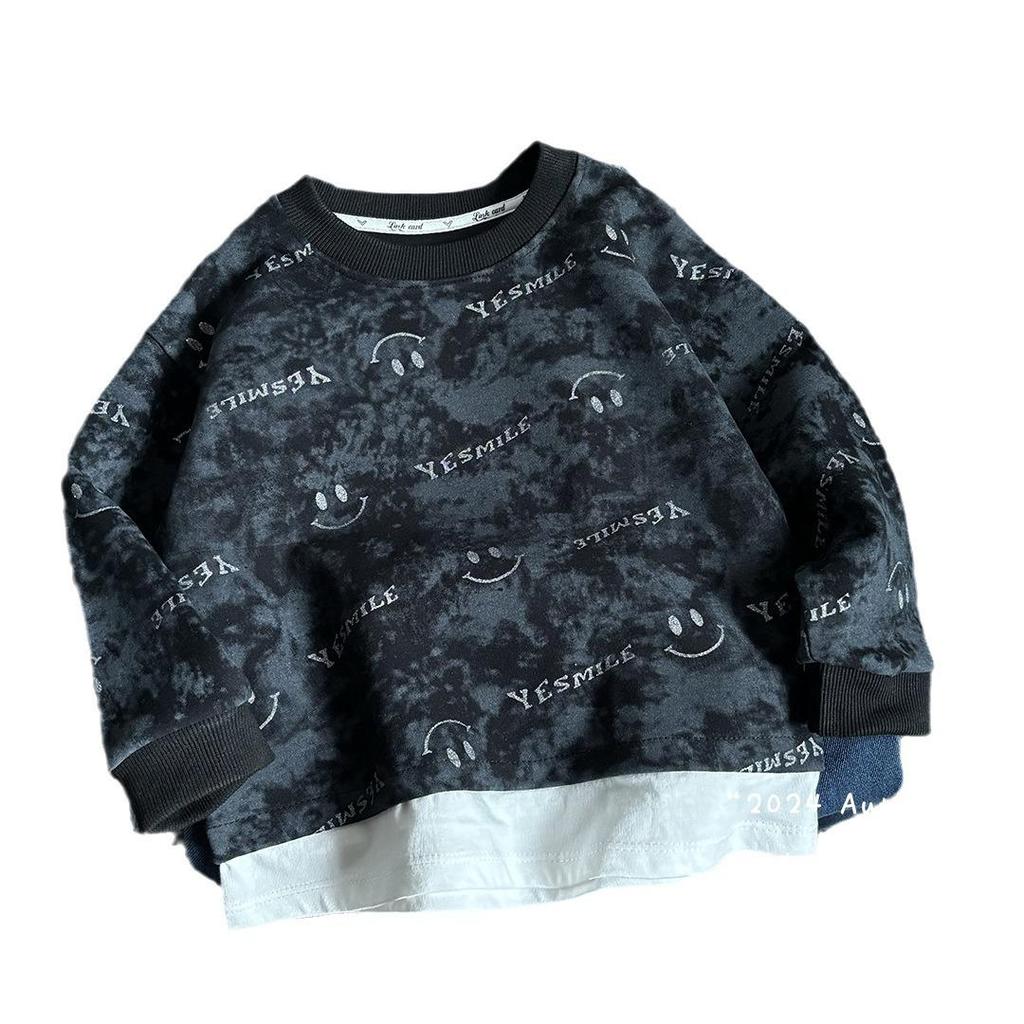 Trendy Autumn Long Sleeve Sweatshirt for Boys & Girls - Retro Street Style
