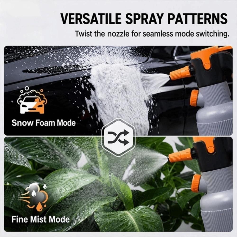 Rechargeable Electric Spray Bottle Handheld Car Wash Sprayer Snow Foam Sprinkler Auto Wash