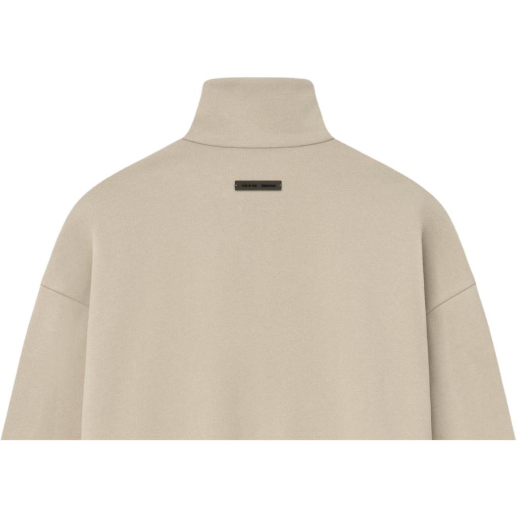 Fear of God Essentials Modern Fleece Track Jacket With Piping Timber/Cloud White Men Outerwear Cream 202SP256891F