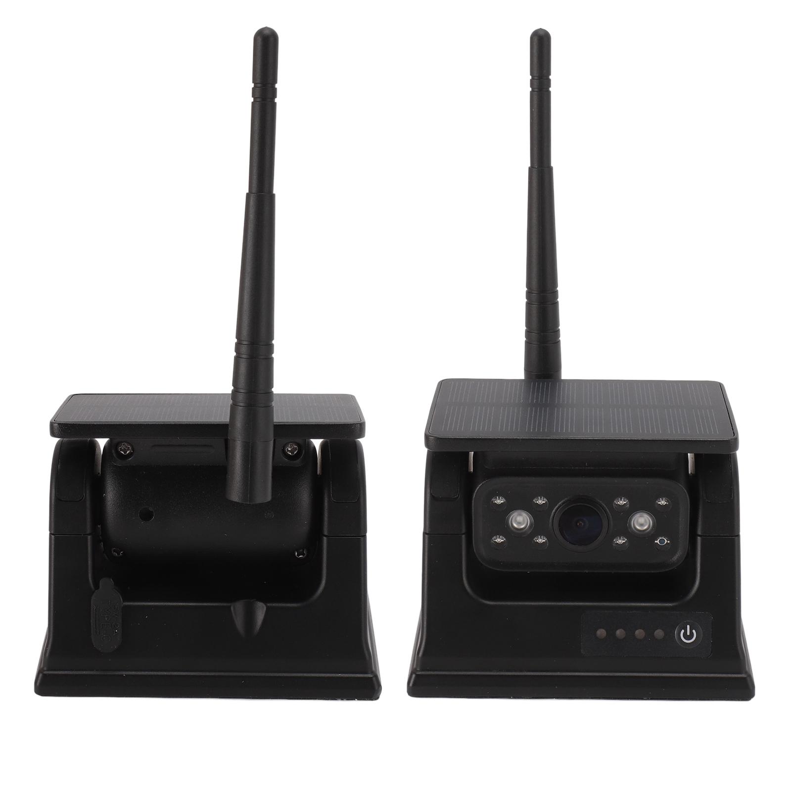 Беспроводная Магнитная Камера Заднего Вида, Солнечная Магнитная Камера Заднего Вида на Фаркоп, IP69 Водонепроницаемая HD 1080P Ночное Видение Камера Заднего Хода для Фургона Грузовика Прицепа