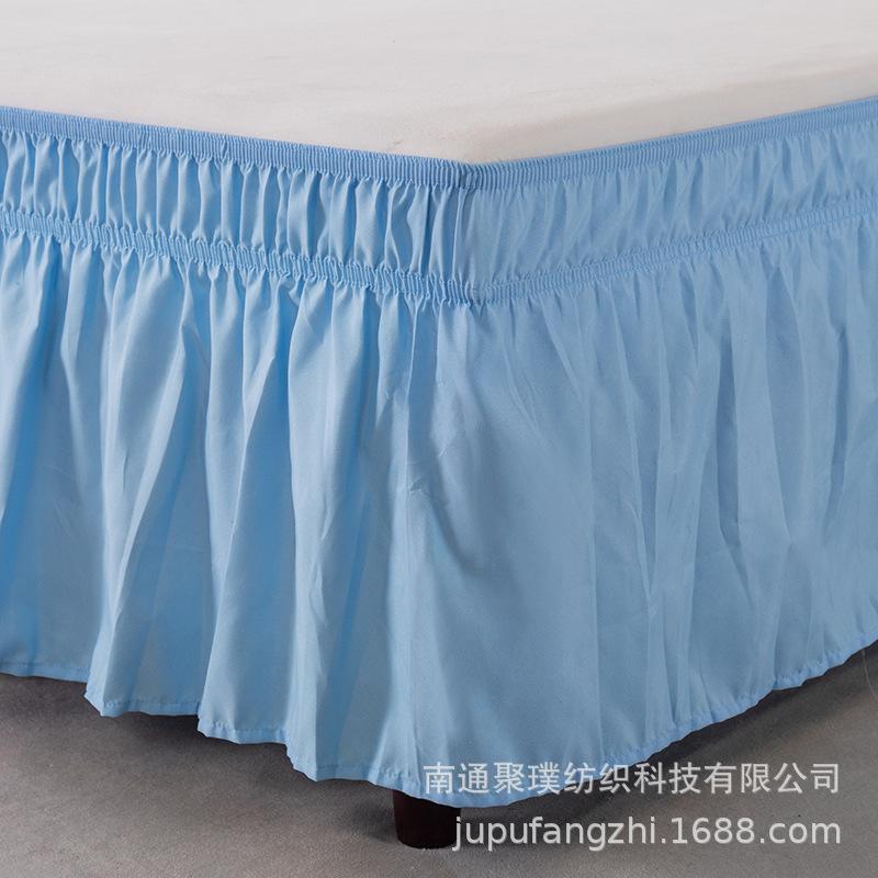 Solid Color Elastic Bed Skirt Suitable for Bedroom Decoration90cm/100cm/150cm/200cm The Bed