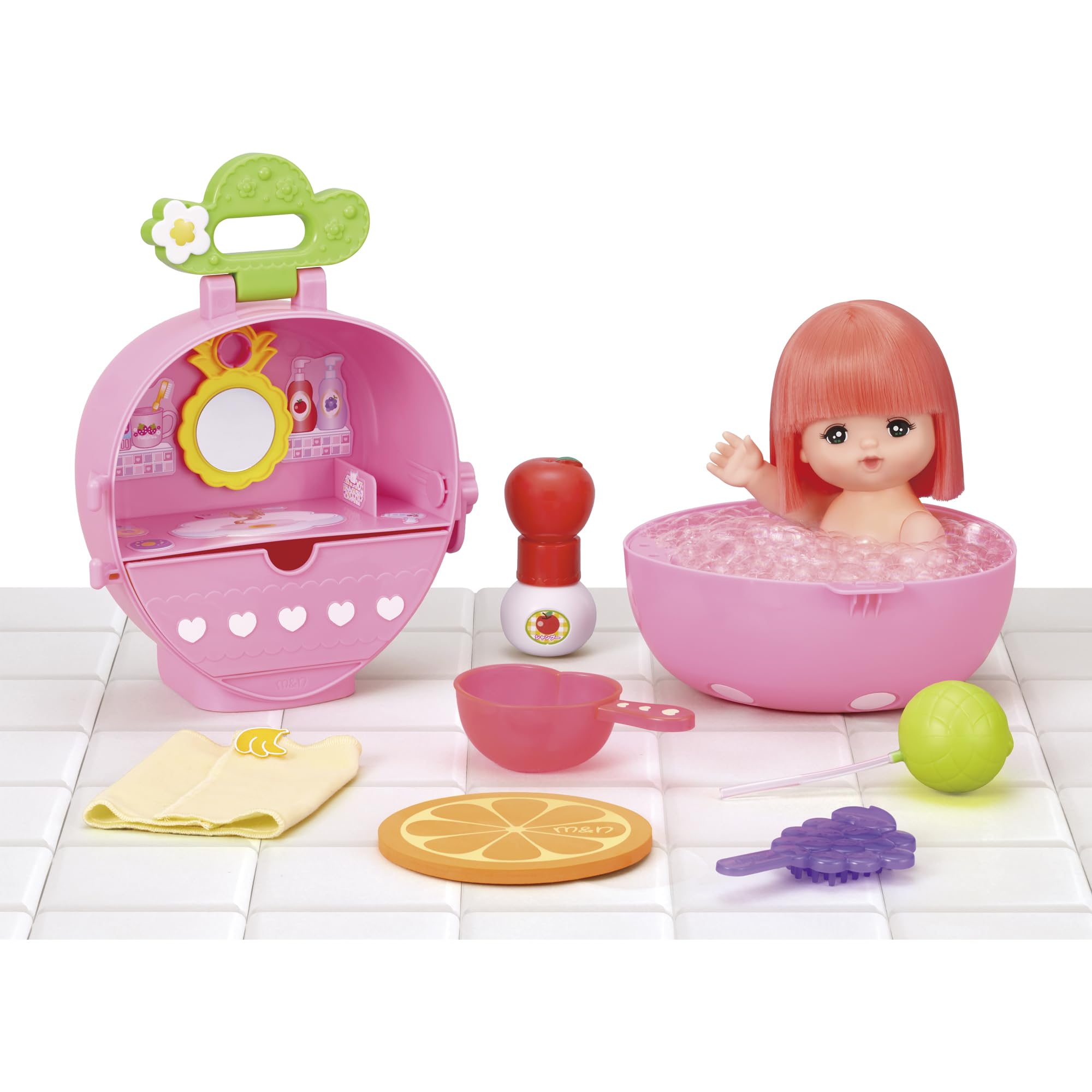 

Pilot Mel-chan Doll Set, Fruit Lover, Strawberry Bath Set, Ages 3 and Up