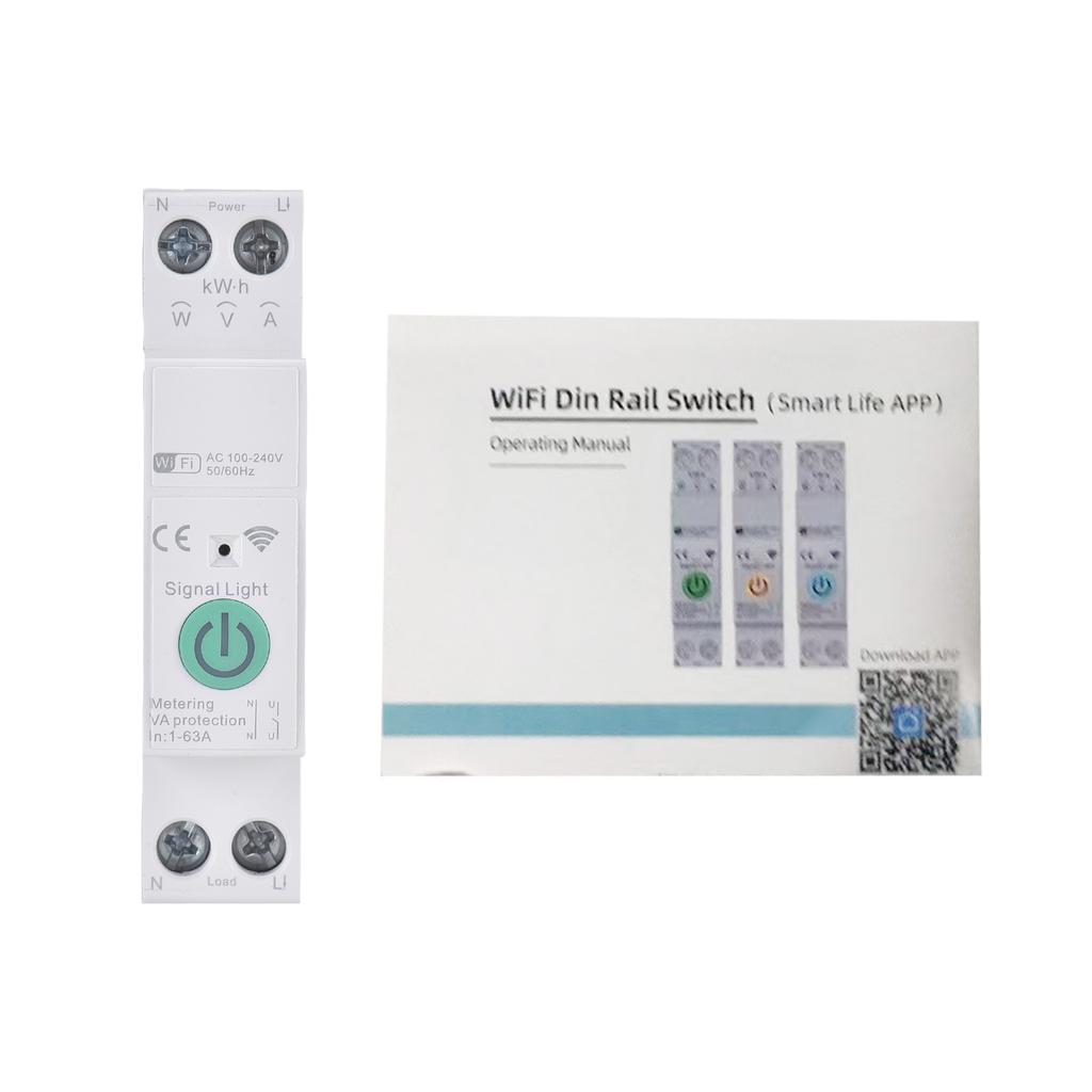 Smart Circuit Breaker TY APP WiFi Enabled Circuit Breaker 63A Monitor Power Consumption Control Timer Electricity