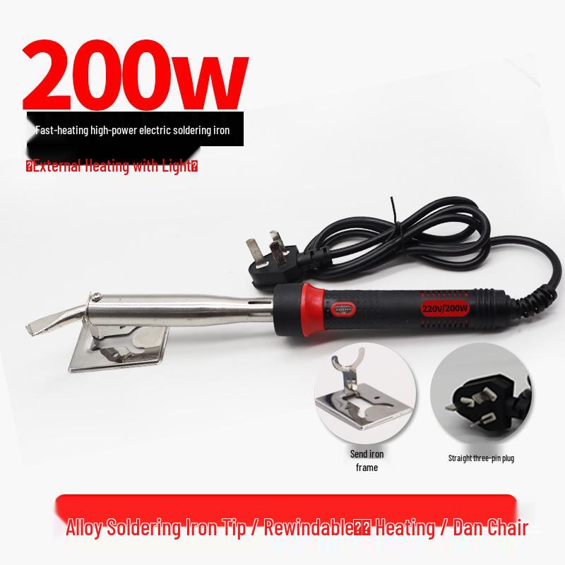 High-Power Electric Soldering Iron with Light, 100W - Ideal for Tin Soldering, Welding, and Household Repairs.