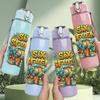 1 ks Šest Sedm Graffiti Písmeno Umělecký Tisk 750ml Barevná Plastová Sportovní Láhev na Vodu Nepropustné Sklopné Víčko se Slámkou Vhodné pro Sport Kancelář Domácí Použití