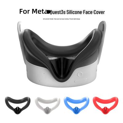 Silikon Lichtblockierende Gesichtsabdeckung Augenmaske für Meta Quest 3 - Schweißfestes, Hautfreundliches Zubehör
