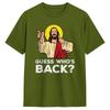 Easter Guess Whos Back Jesus Funny Religious TShirt Summer Trending TShirts Men Cotton O Neck 4XL 5XL Clothing Streetwear Tops