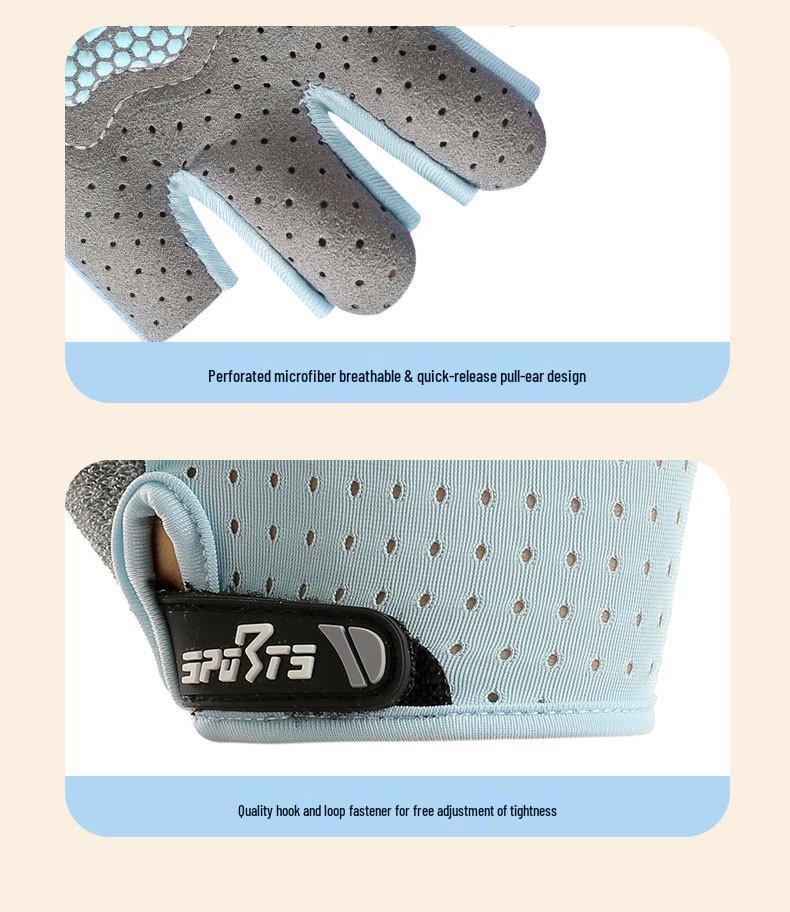 Kids' Non-Slip Half-Finger Sports Gloves for Cycling, Skating, and Fitness with Palm Protection