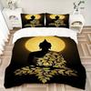 3pc Buddha Moon Cover Set - 1 Quilt Cover + 2 Pillowcases, All Seasons Bedroom Setting, Perfect for Home003