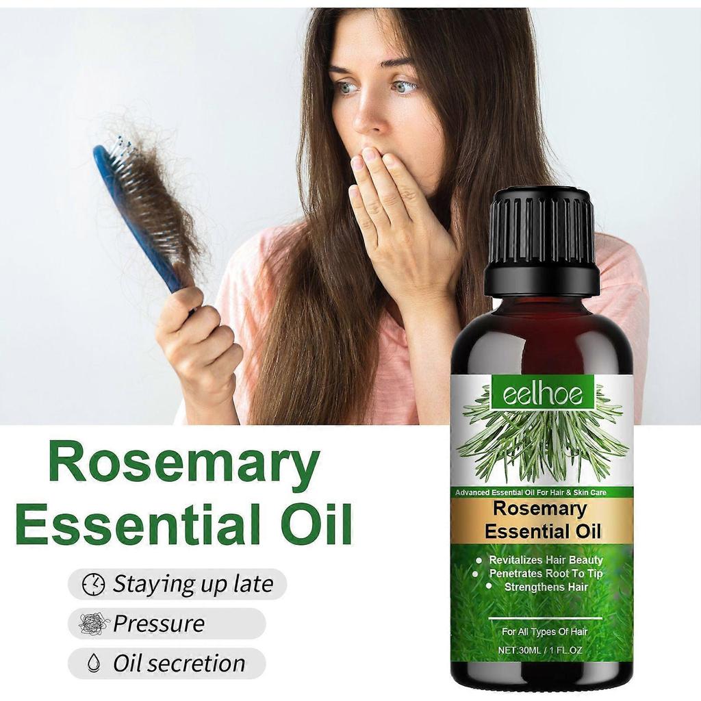 3PC Rosemary Essential Oil Refreshing Nourishing Soft Hair Thick Hair Care Scalp