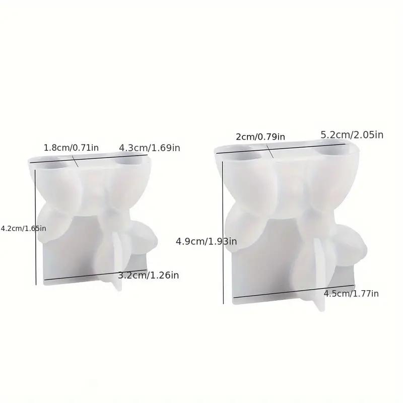 

2Pcs Puppy Silicone Mold Handmade DlY Aromatherapy Gypsum Candle Plaster Ornament Wooden Horse Dog Balloonog Drop Glue Silicone