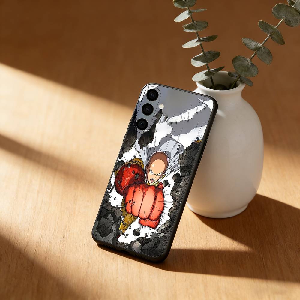 Anime O-One P-Punch Man Phone Case For Samsung Galaxy A91,80,73,72 ,71,53,52,32 ,31,22,21s,20,Soft Black Case