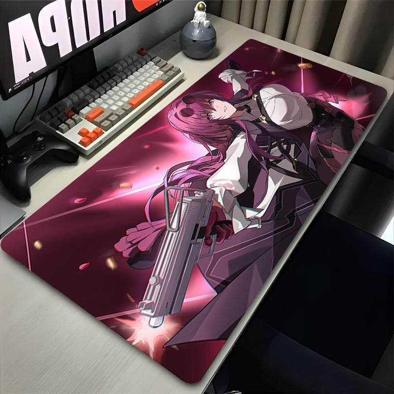 

Kafka Honkai Star Rail Mouse Pad Laptop 900x400 Gaming Keyboard Rug Computer Purple Gamer Cabinet Mousepad Anime Girl Desk Mat 1000X500X2(MM)