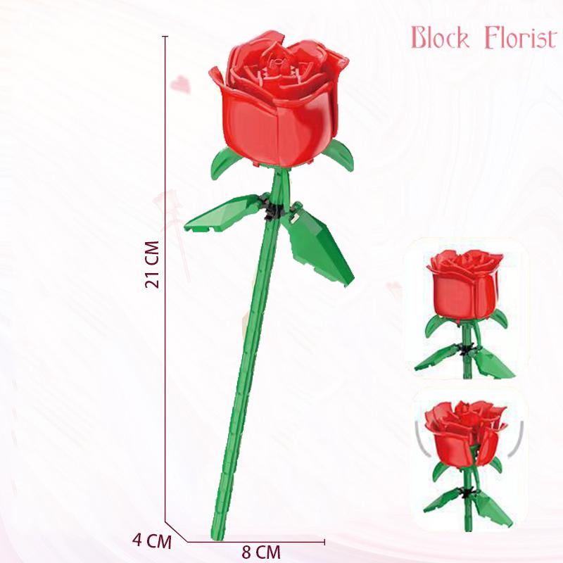 Kids Toy Building Block Flower Model Eternal Bouquet Creative Home Desk Plant Decoration Educational Toys For Kids Birthday Gift