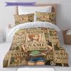 One Piece Muster Bettwäsche Steppdecke Set Bettbezug Kissenbezug Zuhause Geburtstagsgeschenk(1 Bettbezug + 2 Kissenbezüge, ohne Füllung)