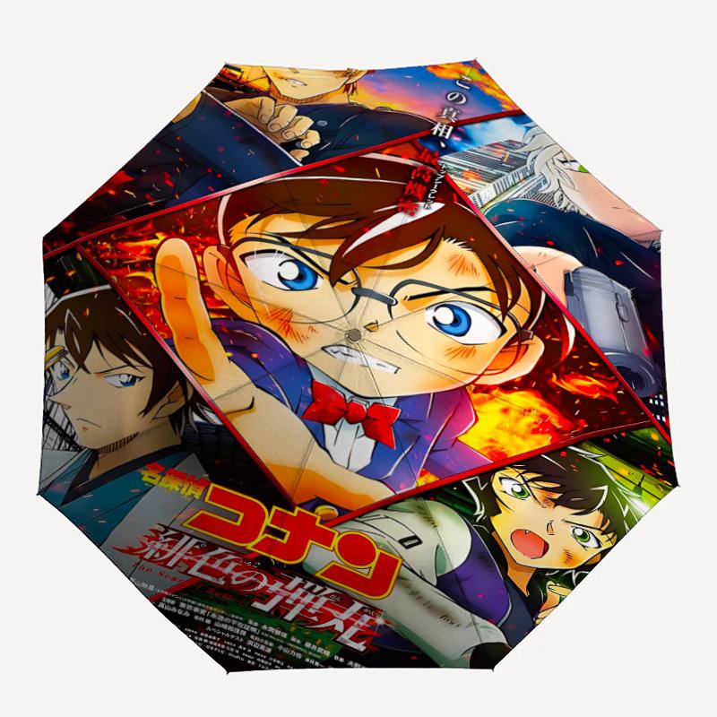 1pc Detective Conan Automatic Open/Close Umbrella - Compact Travel Umbrella, Perfect for Women & Men - Ideal Birthday/Christmas Gift, 211