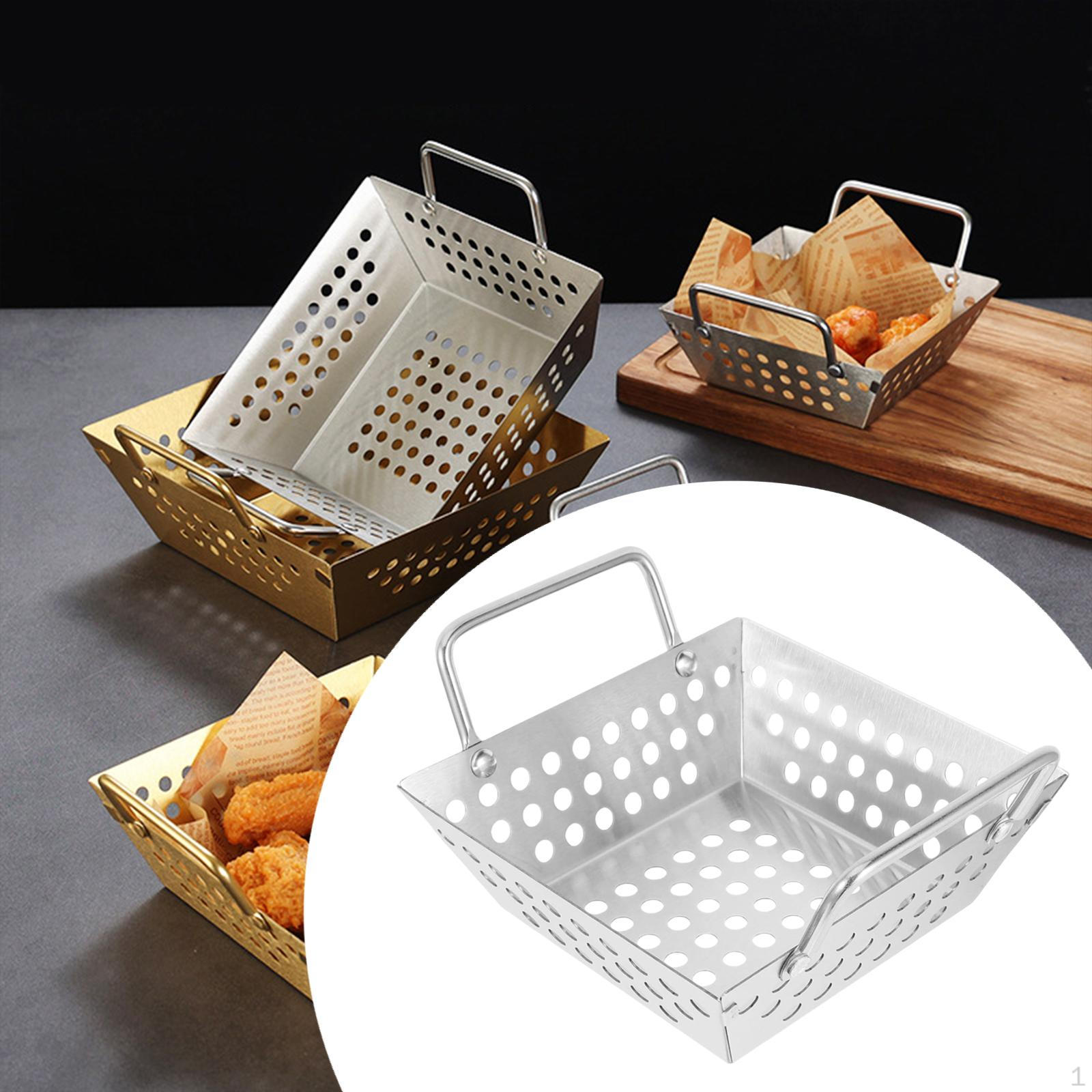 

Глубокая корзина из нержавеющей стали для жарки, слива и промывания многофункциональных закусочных чипсов Basket Dia. 16cm