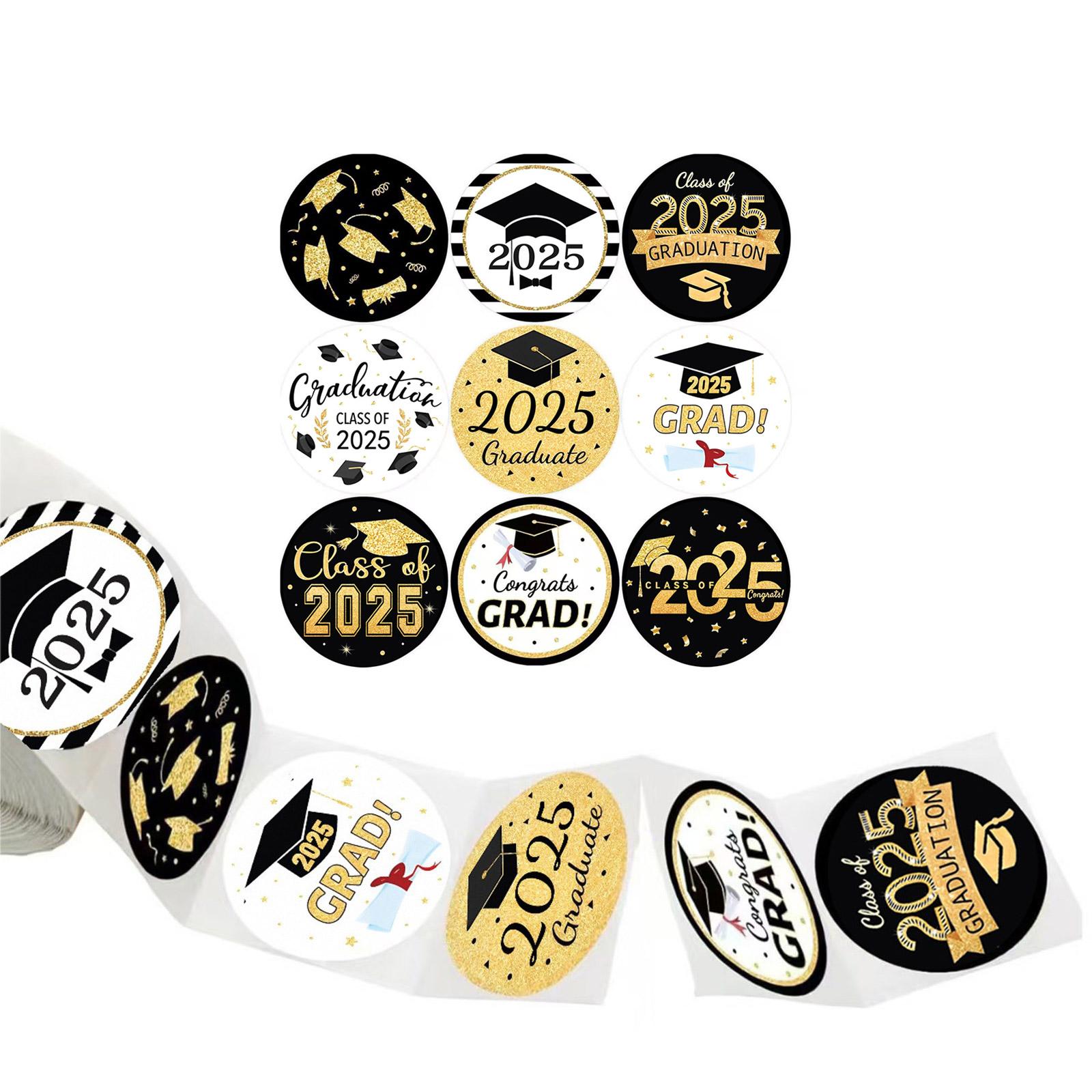 

500 Counts Graduation Thank You Sticker 1.5Inch Wrapping Labels For Seal Envelope Card Packaging Party Decorating