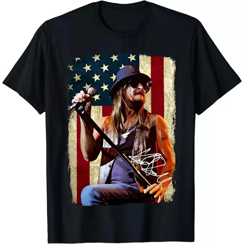 Редкая Хлопковая Футболка Kid Rock Певец Для Фанатов Черная Все Размеры S разноцветный