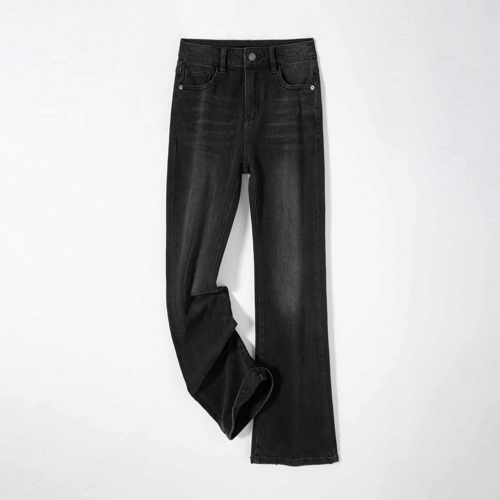 

Turkish Classic Black Bull Washed Micro-Flare Pants with 360° Stretch, Zero-Pressure Feel, Hip-Lifting & Slimming. 28