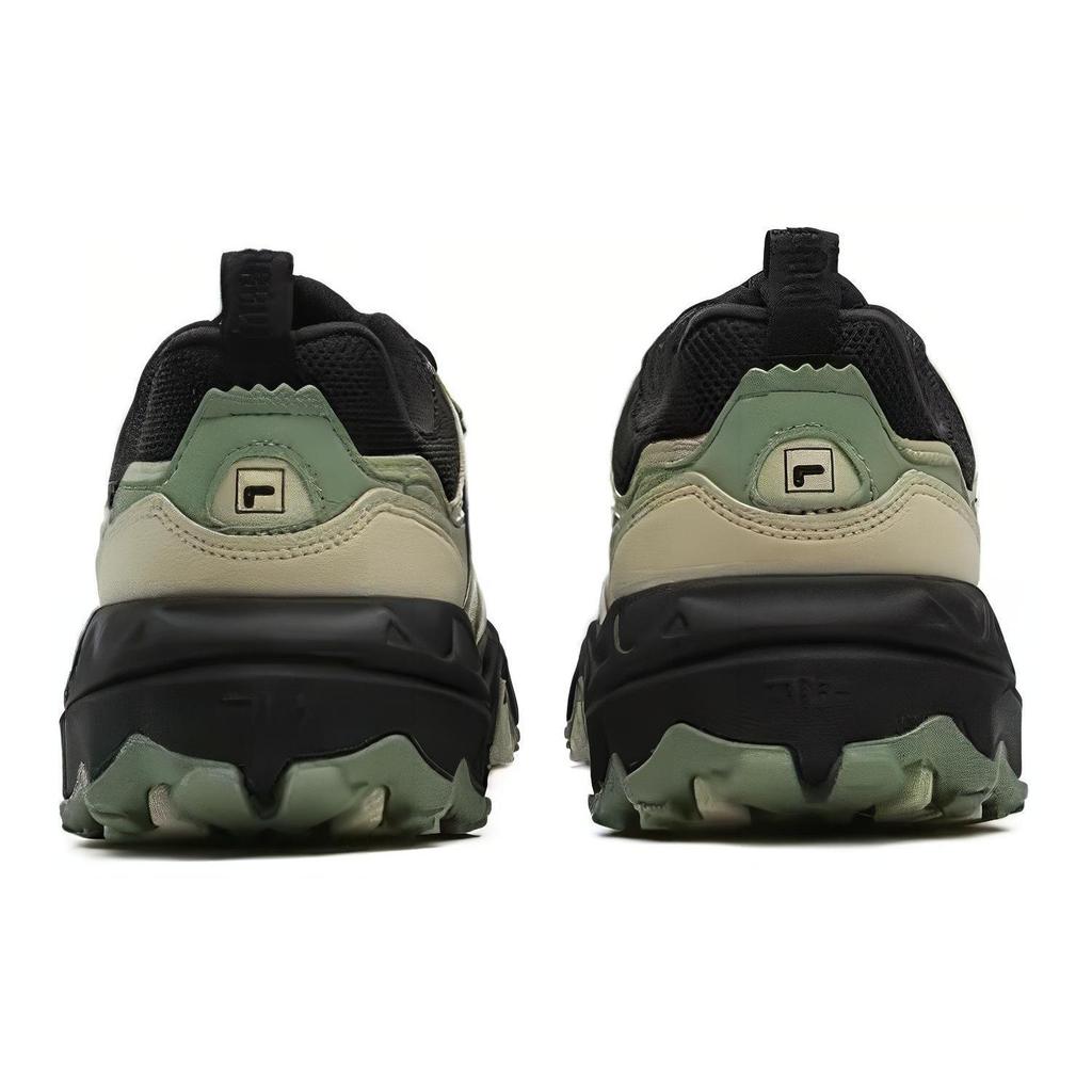 FILA Cushioning, Wear Resistant Low top Chunky Sneakers Unisex Black Green F12M332105FMB