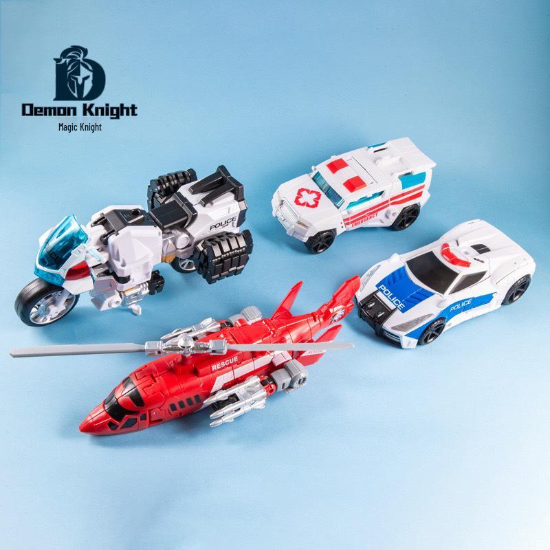 Magic Knight DK-06: Transforming Fire Truck, Helicopter & Ambulance Robot Toy