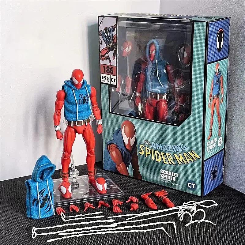 CT Toys Mafex 186 Scarlet Spider Action Figure Comic Wolverine Spiderman Figure Collection Shf The Amazing Spider-Man Model Toys