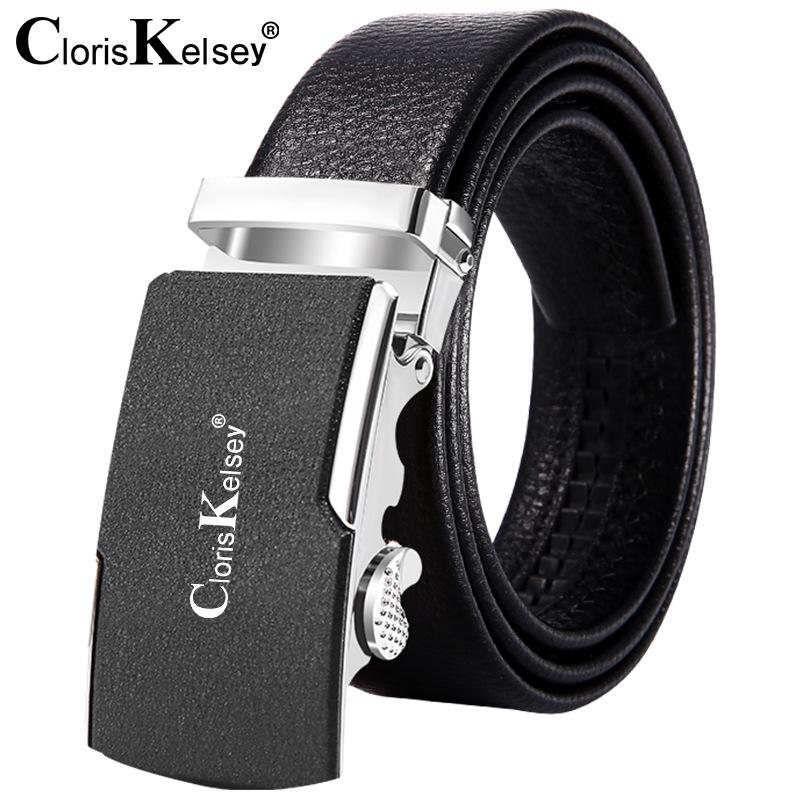 Herren Echtleder Gürtel mit mattierter Schnalle, Rindsleder Oberschicht, Geschenkbox enthalten