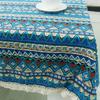 Table Cloth With Tassel Printing Bohemia Vintage Tablecloth Linen Rectangular Elegant Table Cover Wedding Party Home Textile