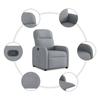 Relax Chair Light Grey Fabric