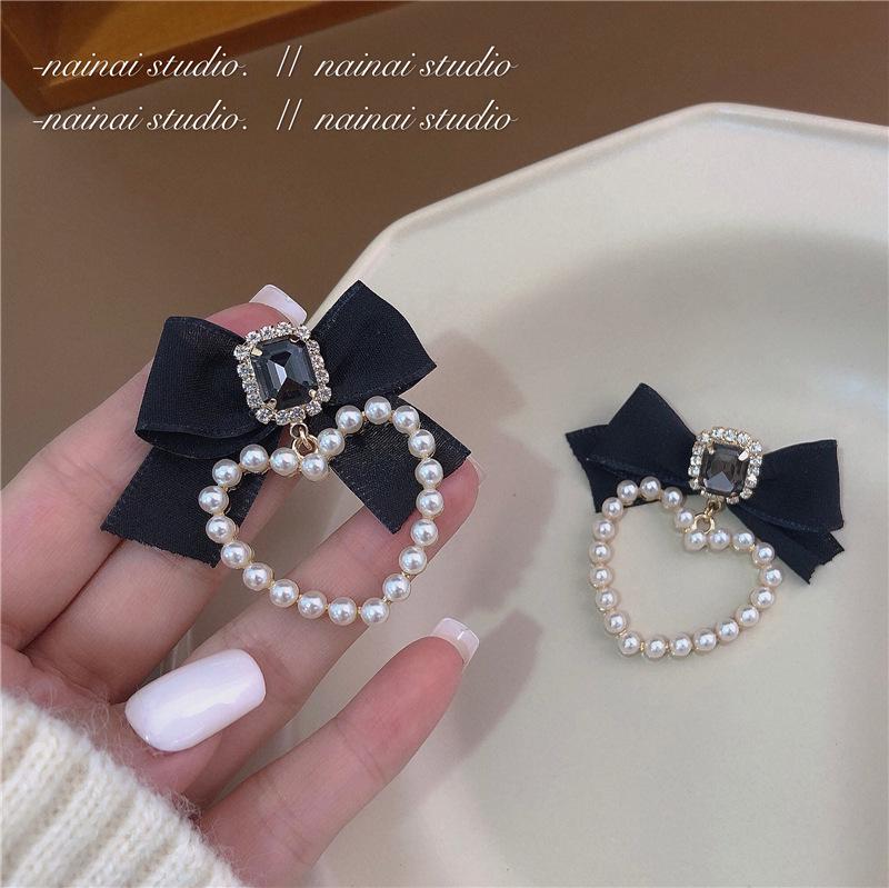 Korean Pearl Tassel Earrings with Silver Needle