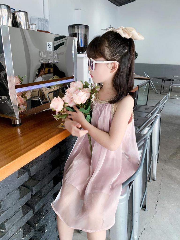 Summer 2023 Mother-Daughter Pearlescent Quicksand Princess Dresses – Fashionable Matching Evening Outfits